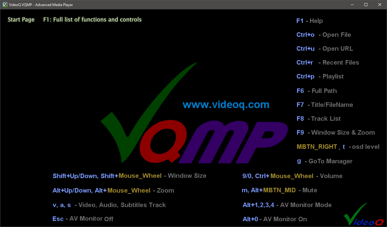VQMP Start Page